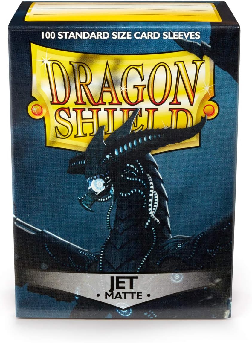 Arcane Tinmen ART11024 Sleeves: Dragon Shield Matte Jet (100) Standard Size 100pk-Jet