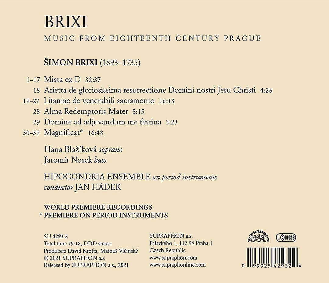 Hana Blažíková -`imon Brixi: Magnificat [Audio CD]