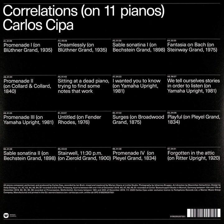 Carlos Cipa - Correlations (on 11 pianos) [VINYL]