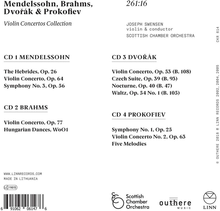 Mendelssohn; Brahms; Dvoák; Prokofiev: Violin Concertos Collection [Audio CD]