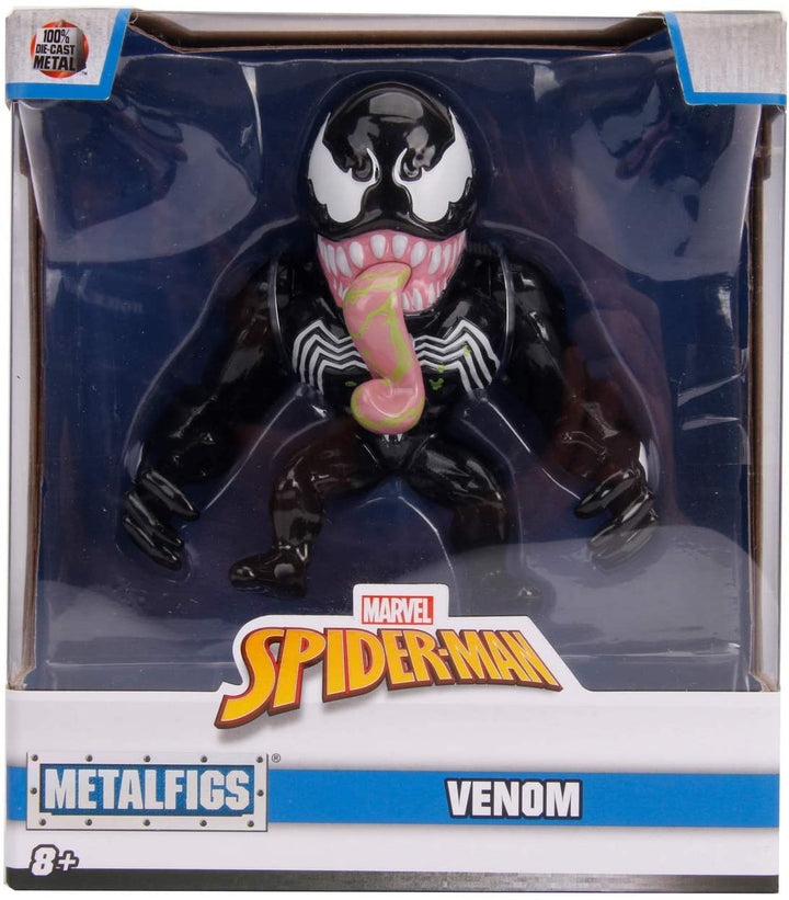 Jada Toys 253221008 Marvel Venom Figure, 10 cm, Collectable Figure, Die-Cast Figure, Black