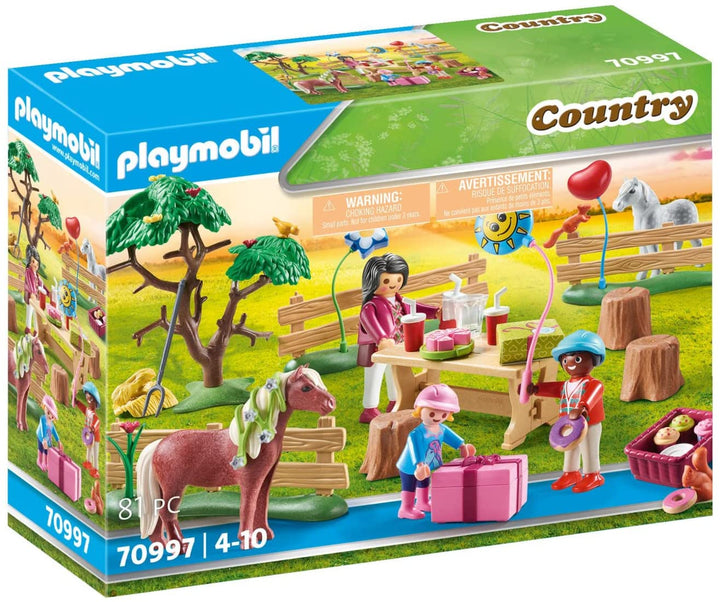 Playmobil - Country Pony Farm Birthday Party Playset (70997)