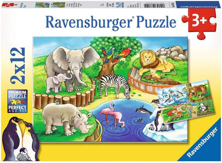 Ravensburger 76024 "Animals in The Zoo Puzzle (2 x 12-Piece)