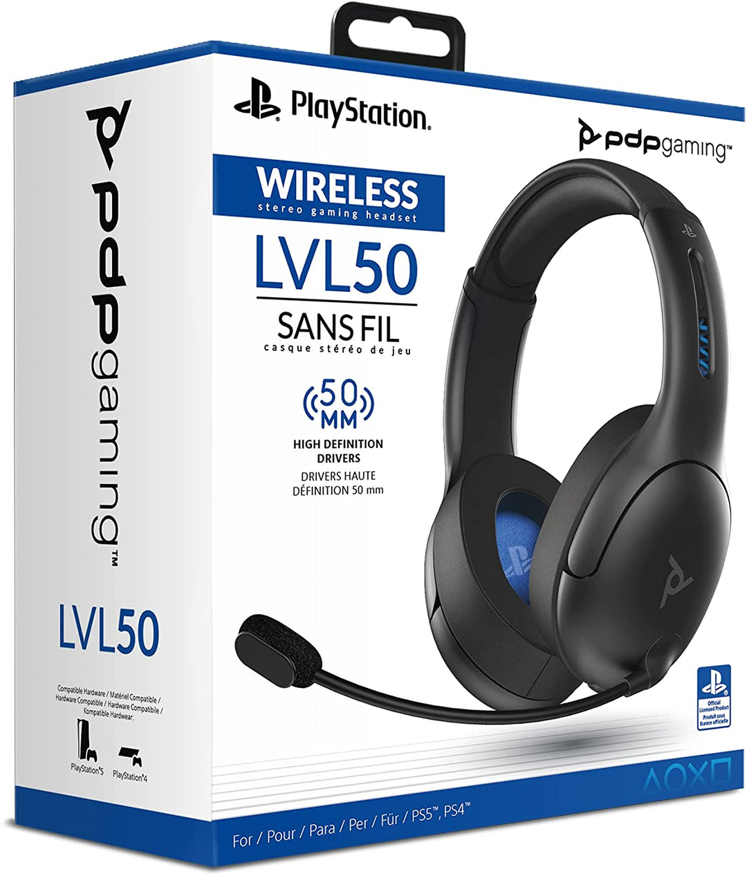 PDP LVL50 Wireless Stereo Headset for PS5 - Black