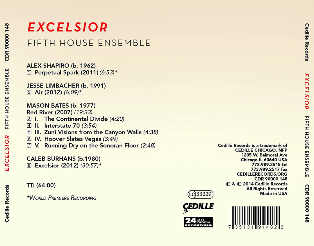 B00LFPN91G - Excelsior [Fifth House Ensemble] [Cedille R 90000 148] [Audio CD]