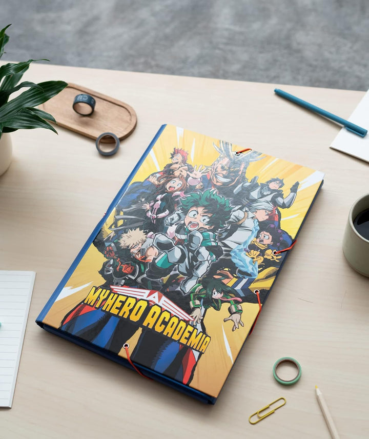 Grupo Erik My Hero Academia A4 File Folder - 13.4 x 10 Inch / 34 x 25.5 cm - 3 Flap Folder