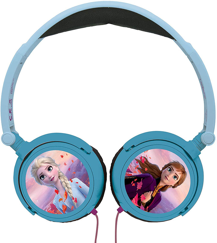 Lexibook Disney Frozen Elsa Stereo Headphone, kids safe, foldable and adjustable, blue/black, HP010FZ