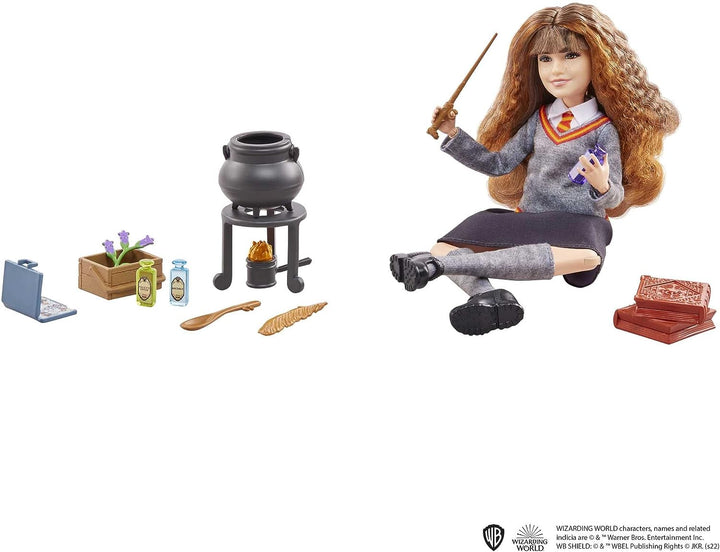 Harry Potter Hermione's Polyjuice Potions Doll & Playset, with Hermione Granger Doll in Hogwarts Uniform & Accessories