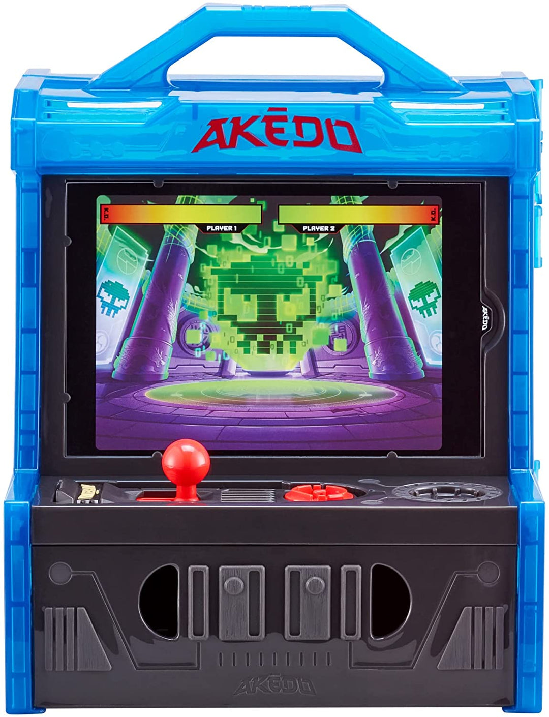 Akedo 14241 Ultimate Arcade Warriors Sammlerkoffer Mini-Kampf-Actionfiguren Bereit, kämpfen, Schlag aufteilen