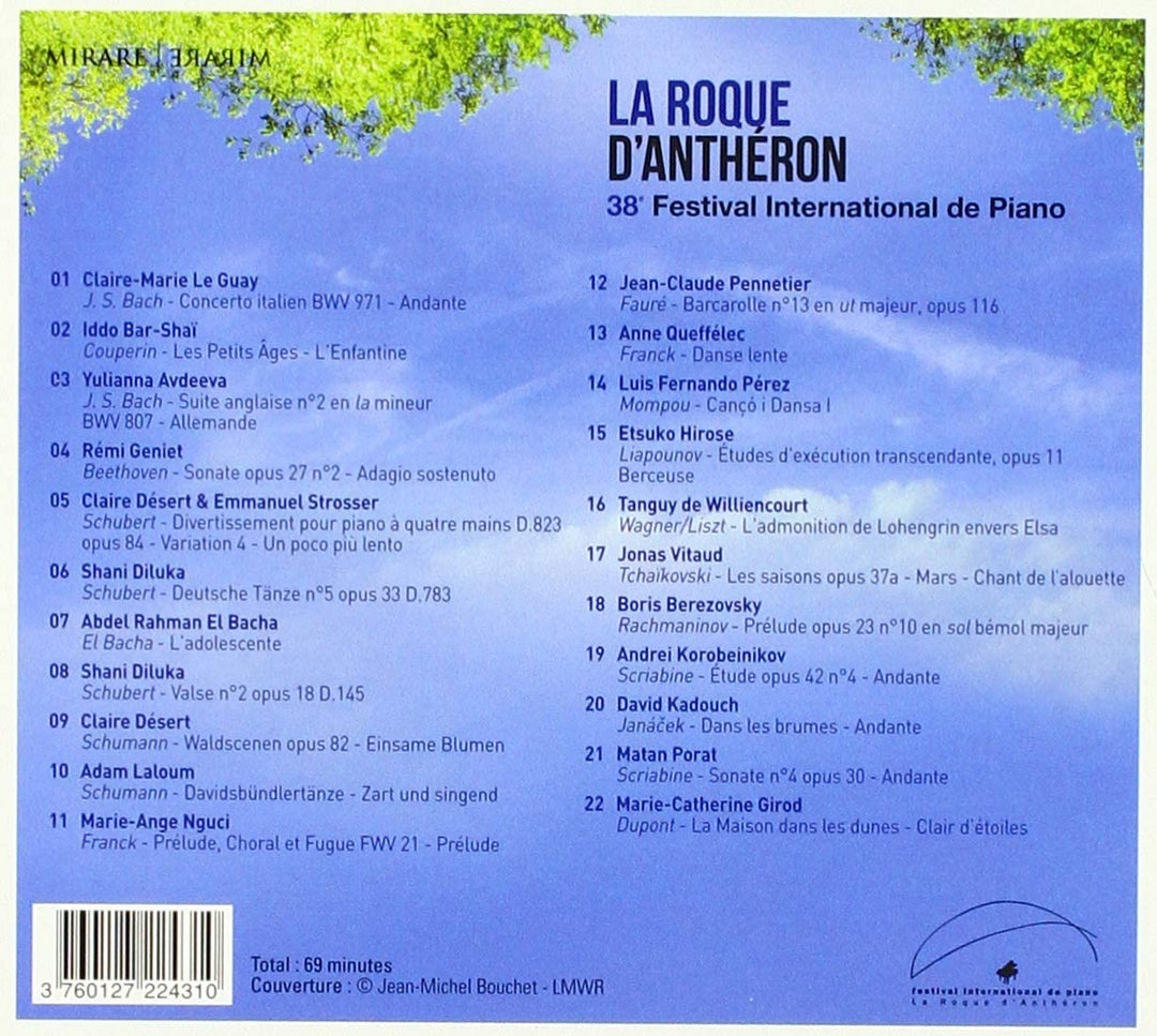 La Roque D'anthéron: 38e Festival International De Piano [Audio CD]