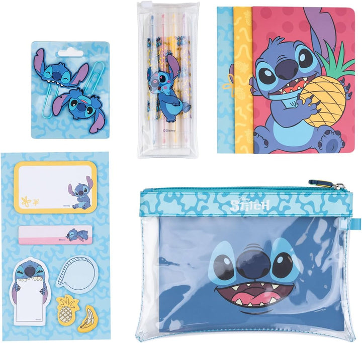 Grupo Erik Disney Stitch Stationery Set | Disney Pencil Case With A6 Notebooks