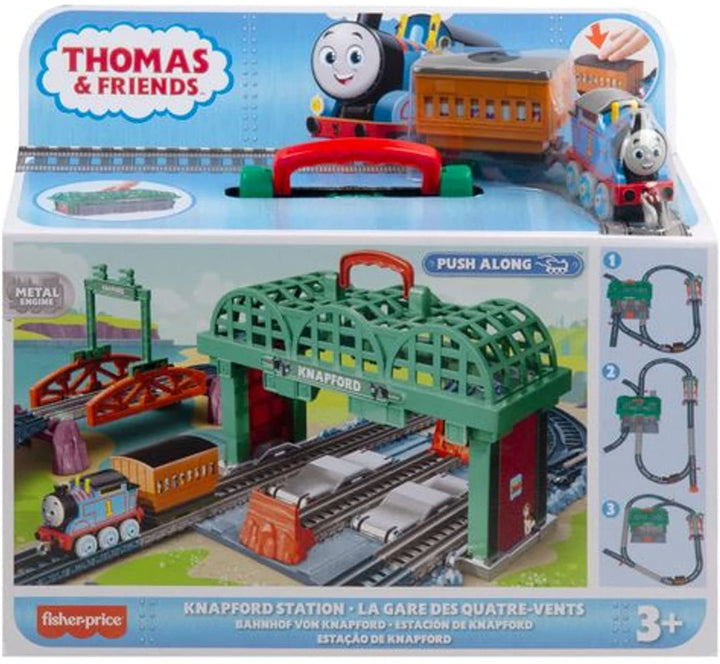 Fisher-Price Thomas & Friends Knapford Station Train Set track with 2 in 1 plays