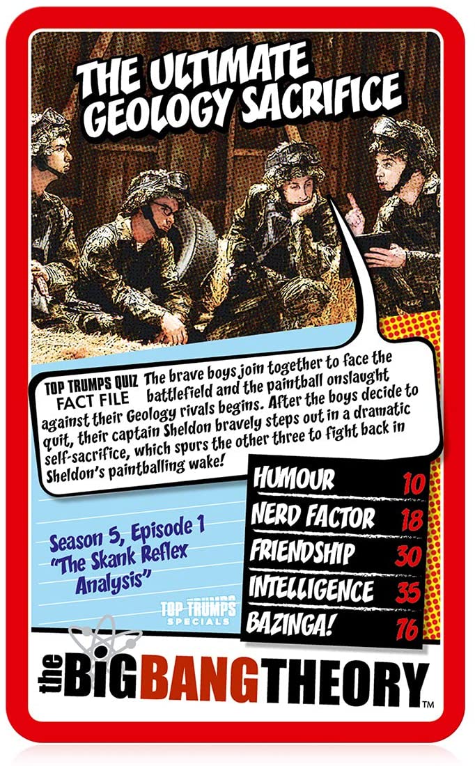 The Big Bang Theory Top Trumps Specials Card Game