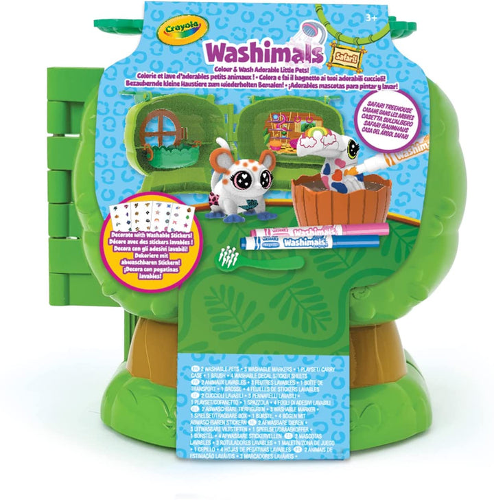 CRAYOLA 74-7476 Washimals Safari Tree House Colouring and Bathing Set for Puppie