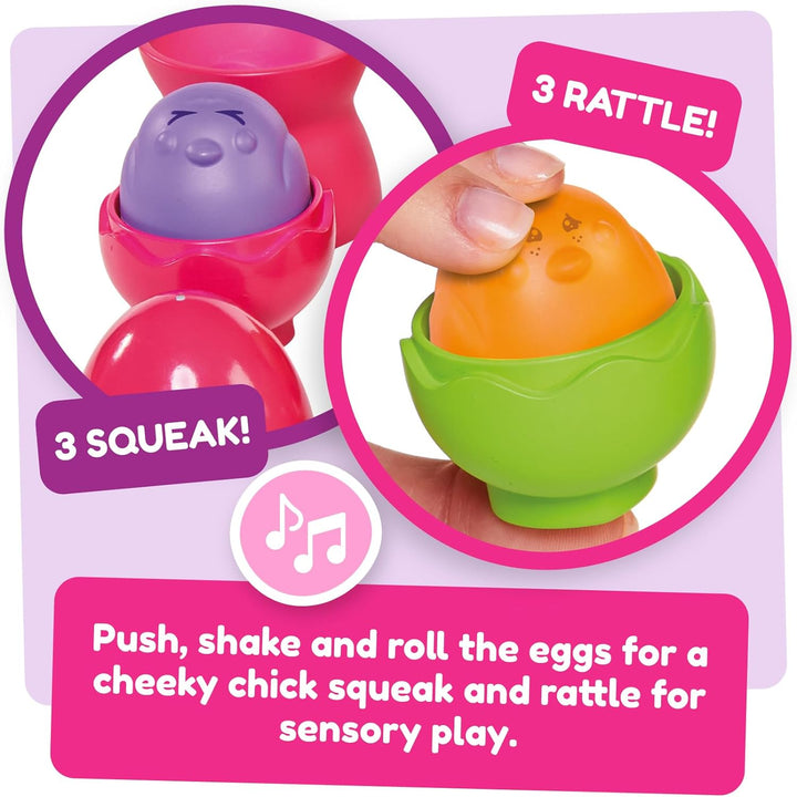 TOMY Toomies Hide & Squeak Egg Stackers