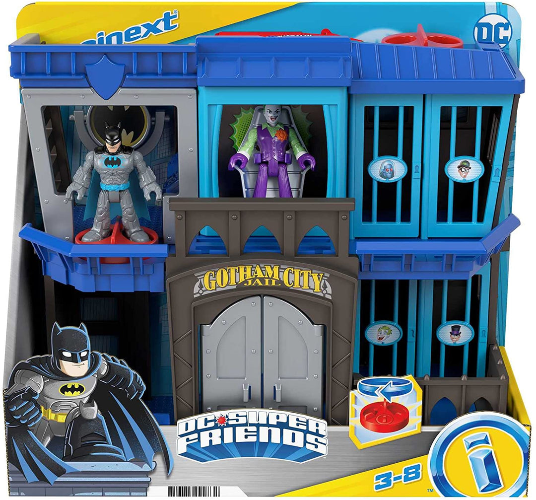 Fisher-Price Imaginext DC Super Friends Gotham City Jail Recharged, prison plays