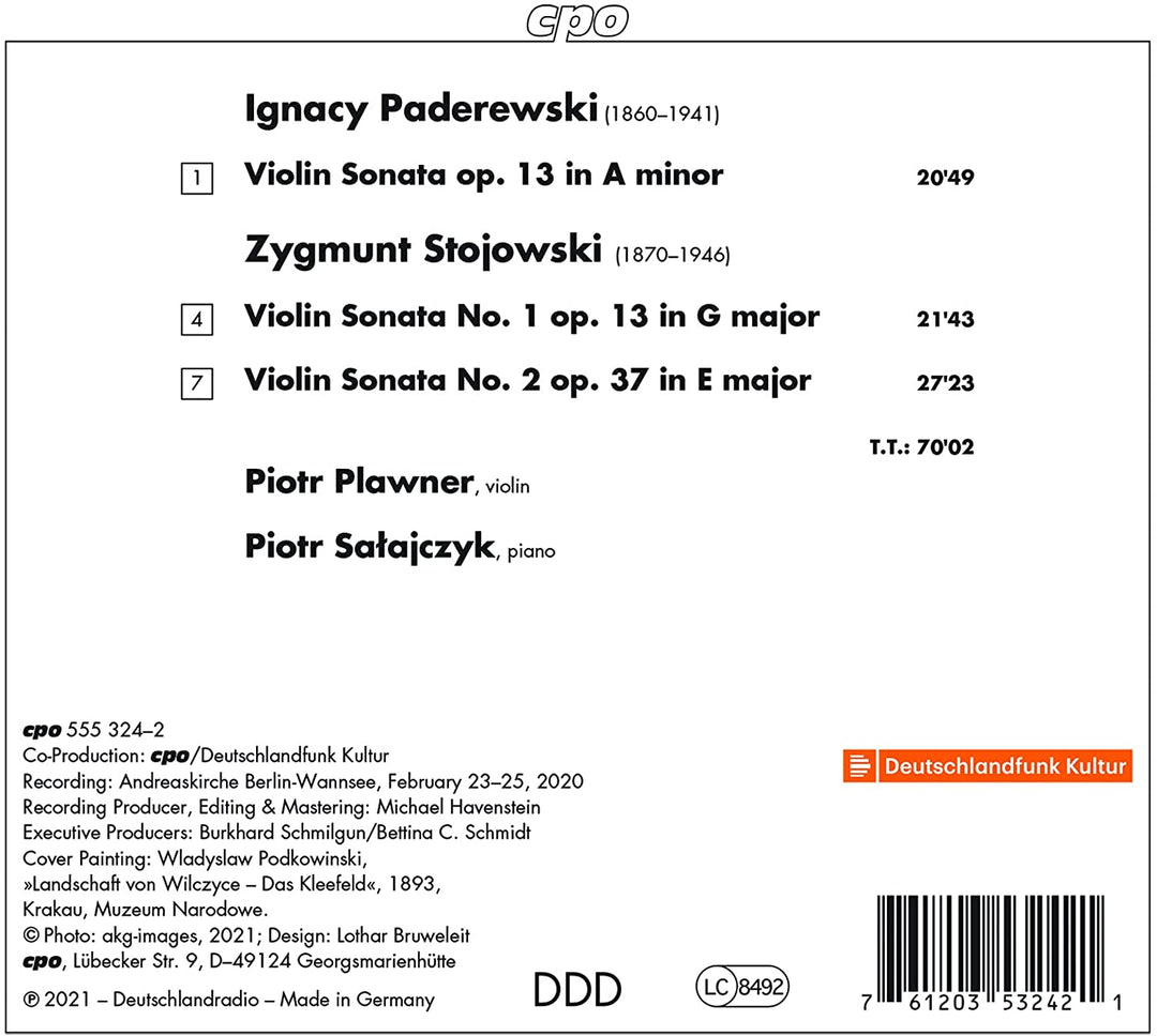 Piotr Plawner - Violin Sonatas [Piotr Plawner; Piotr Salajczyk] [Cpo: 555324-2] [Audio CD]