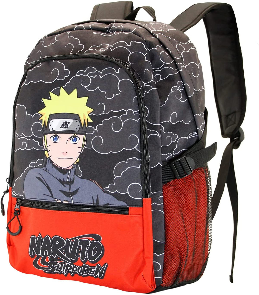 Naruto Clouds-Fan HS Fight Backpack, Black