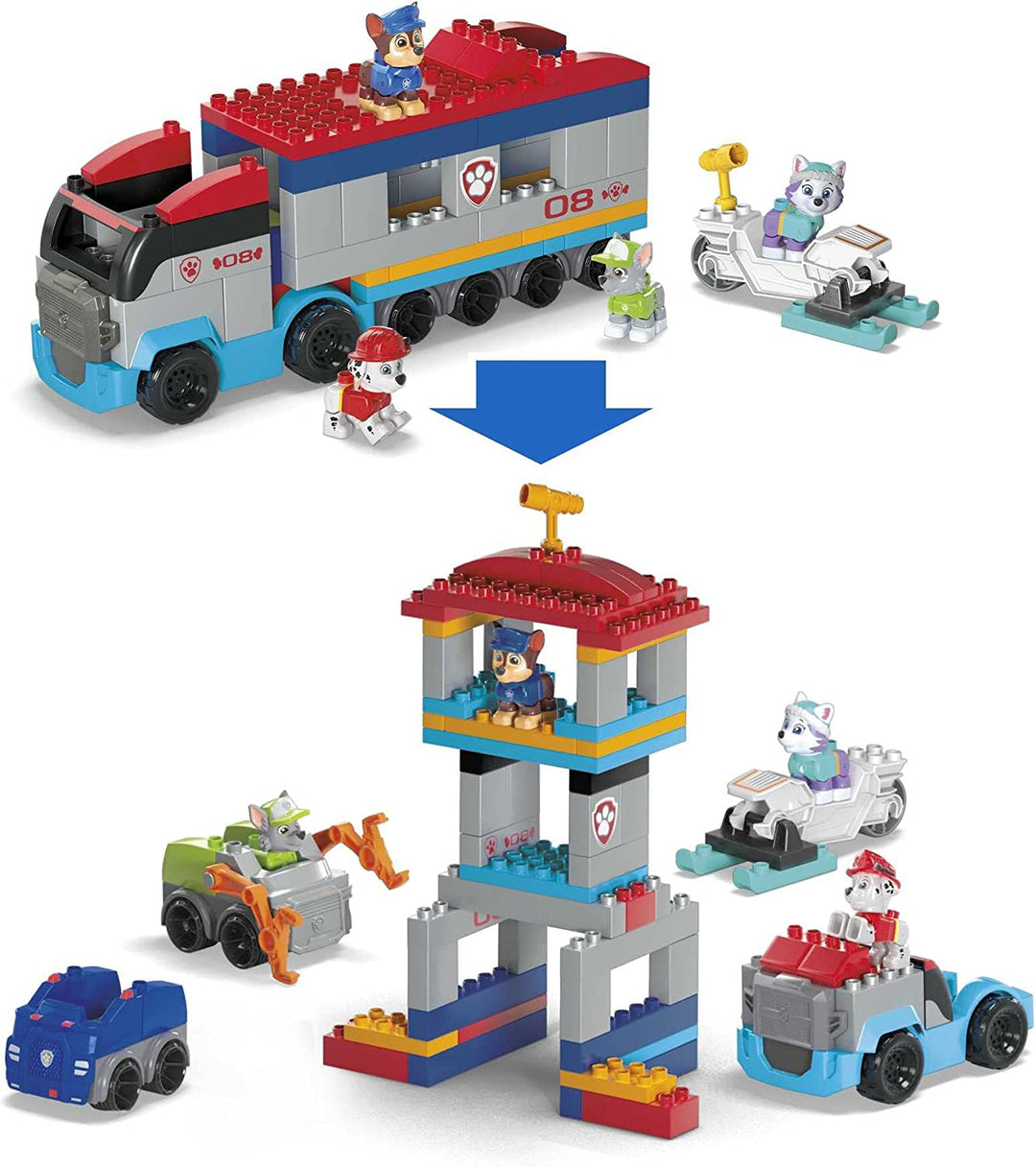 MEGA PAW Patrol PAW Patroller building set with Chase, Marshall, Rocky and Ever