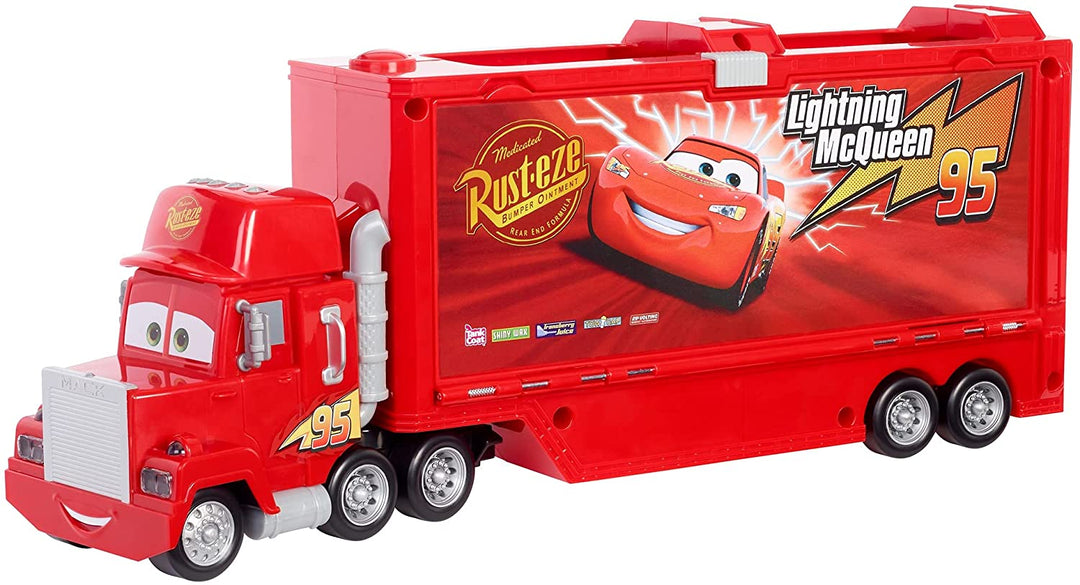 Disney e Pixar&#39;s Cars Track Talkers Mack, Trasportatore di Saetta McQueen, Luci e suoni Trasportino per auto