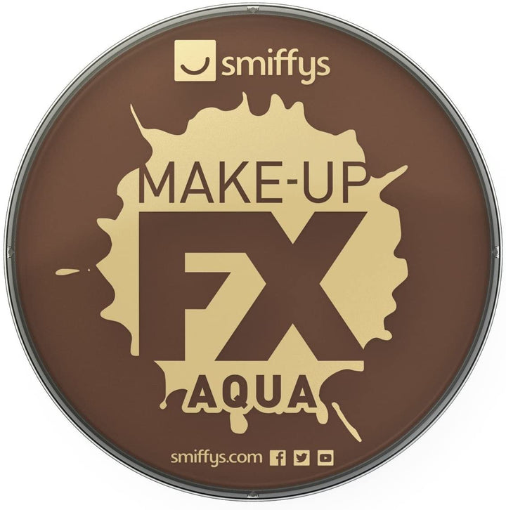 Smiffys Make-Up FX Gesichts- und Körperfarbe, 16 ml – Dunkelbraun