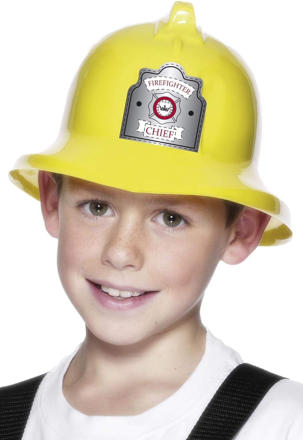 Smiffys Fireman Hat with Badge - Yellow