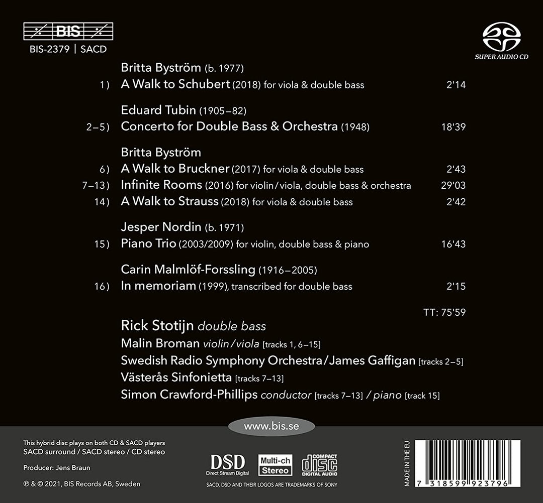 Back To Stockhome [Rick Stotijn; Malin Broman; Swedish Radio Symphony Orchestra; Västerås Sinfonietta; Simon Crawford-Phillips; James Gaffigan] [Bis: BIS2379] [Audio CD]