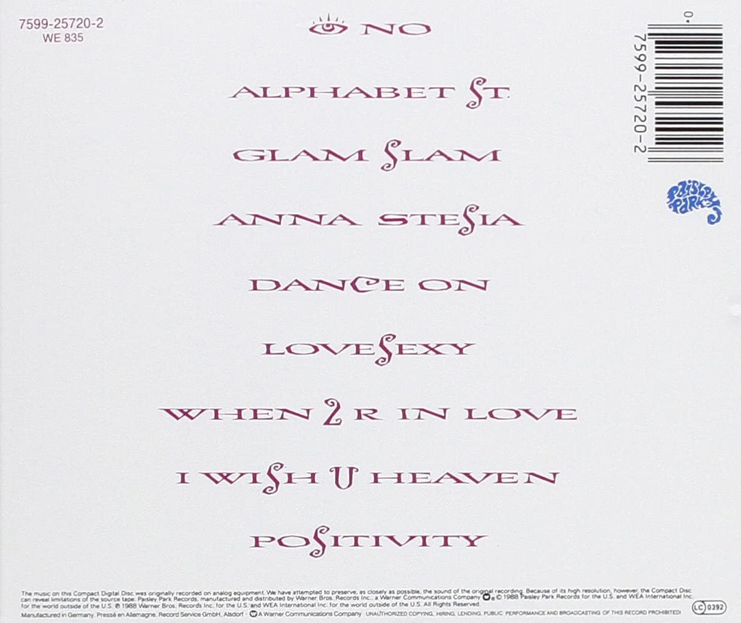 Prince - Lovesexy [Audio CD]