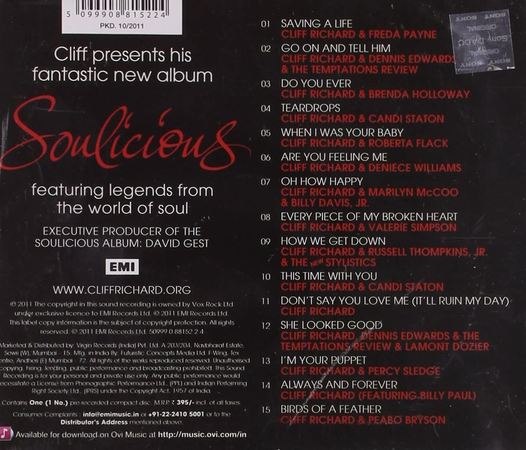 Cliff Richard - Soulicious The Soul Album [Audio CD]