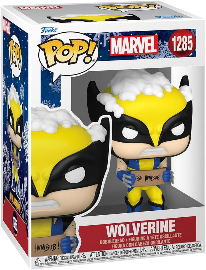 Funko POP! Marvel: Holiday - Wolverine With Sign - Collectable Vinyl Figure