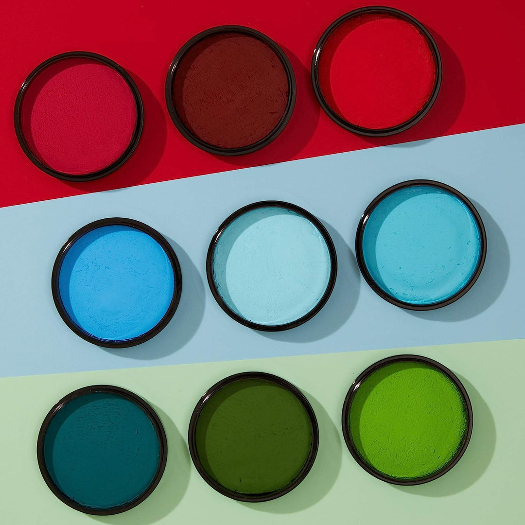 Pro Face & Body Paint Cake Pots by Moon Creations - Teal - Professional Water Based Face Paint Makeup for Adults, Kids - 36g