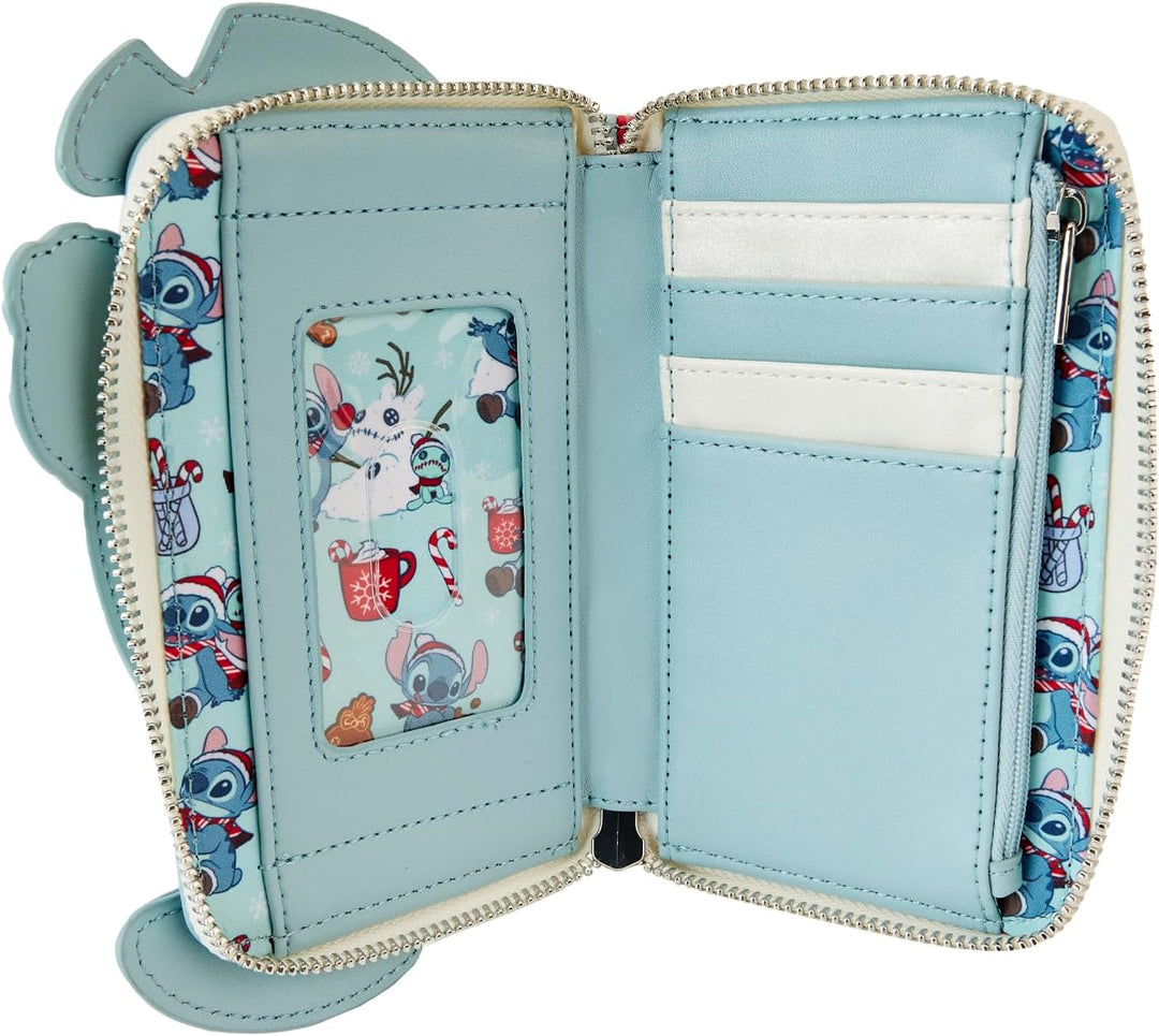 Loungefly Disney Lilo & Stitch Holiday Cosplay Zip Around Wallet