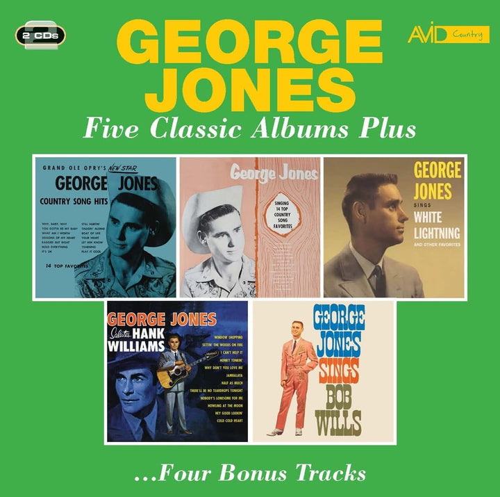 George Jones - Five Classic Albums Plus (Grand Ole Opry's New Star / George Jones Sings / Sings White Lightning And Other Favorites / Salutes Hank Williams / Sings Bob Wills) [Audio CD]