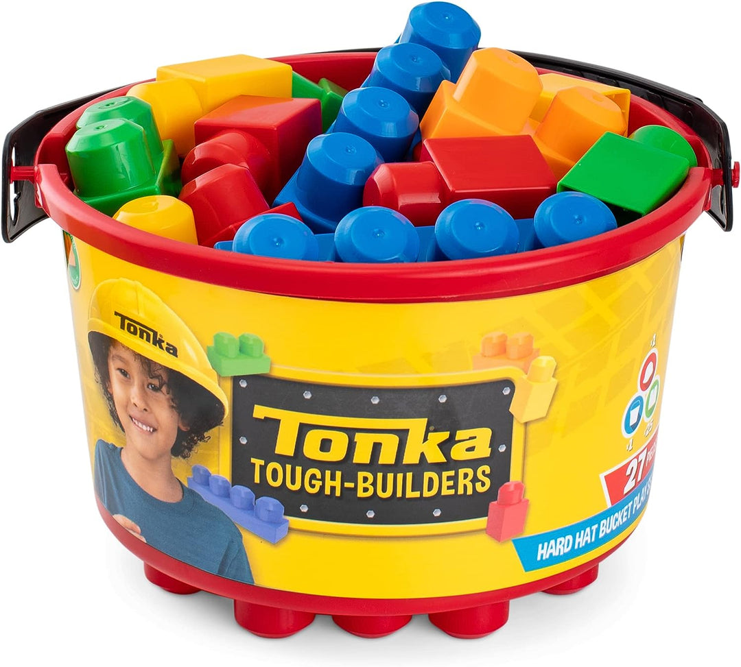 Tonka 06195 Hard Hats & Blocks Bucket, Construction Toy for Children