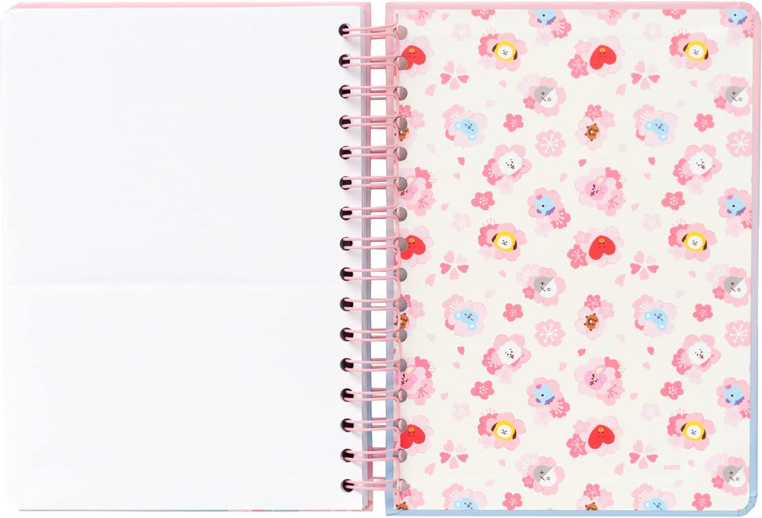 Grupo Erik BT21 Official Merchandise Cherry Blossom A5 Notebook|Bullet Journal