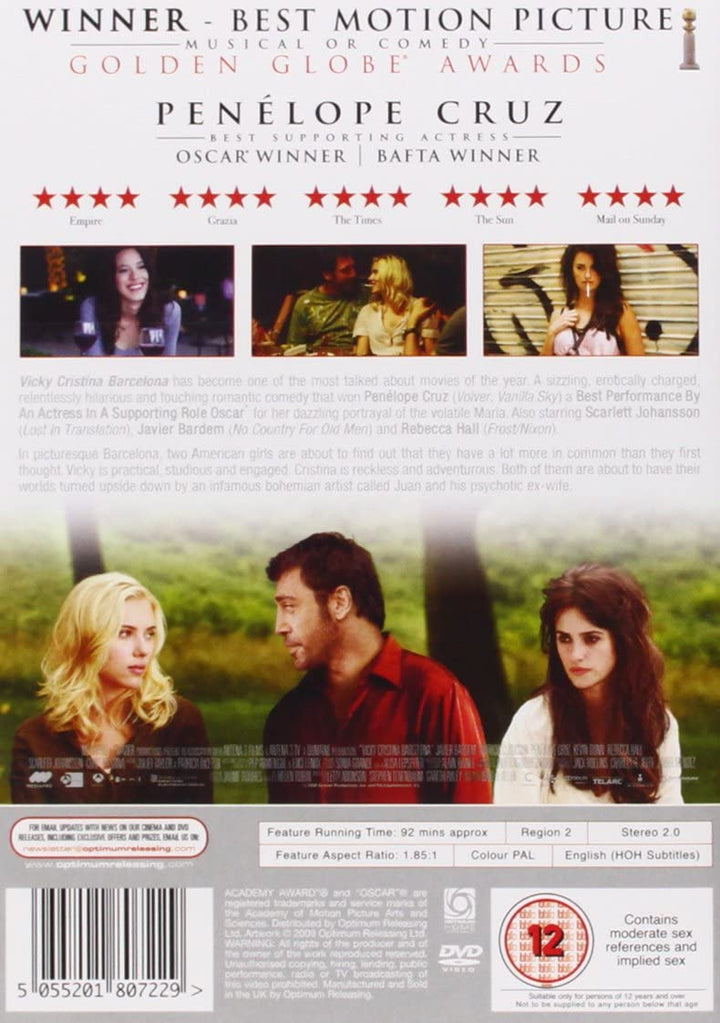 Vicky Cristina Barcelona - Romance/Drama [DVD]