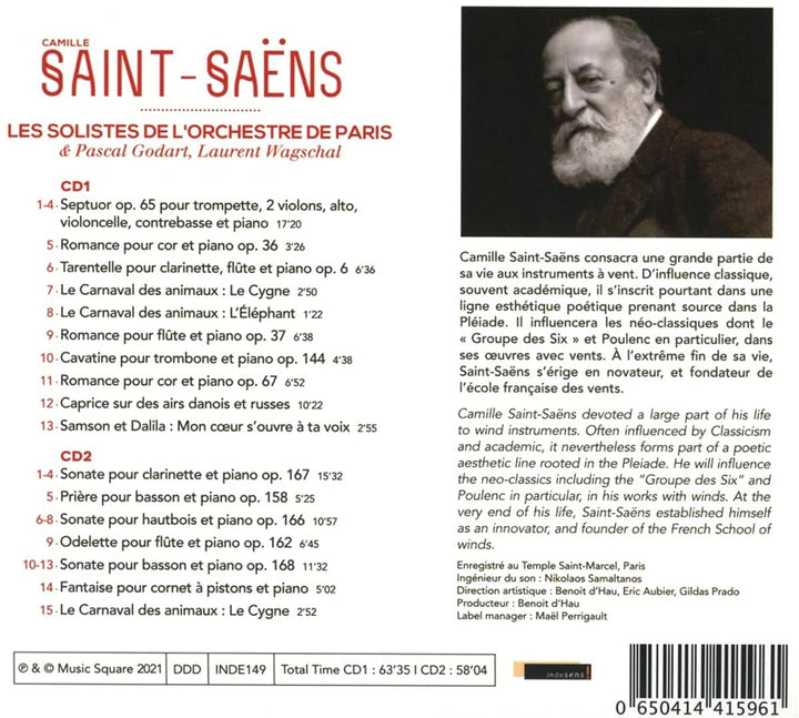 Les soloists de l'orchestre de Paris - Saint-Saens Chamber Music with Winds [Audio CD]