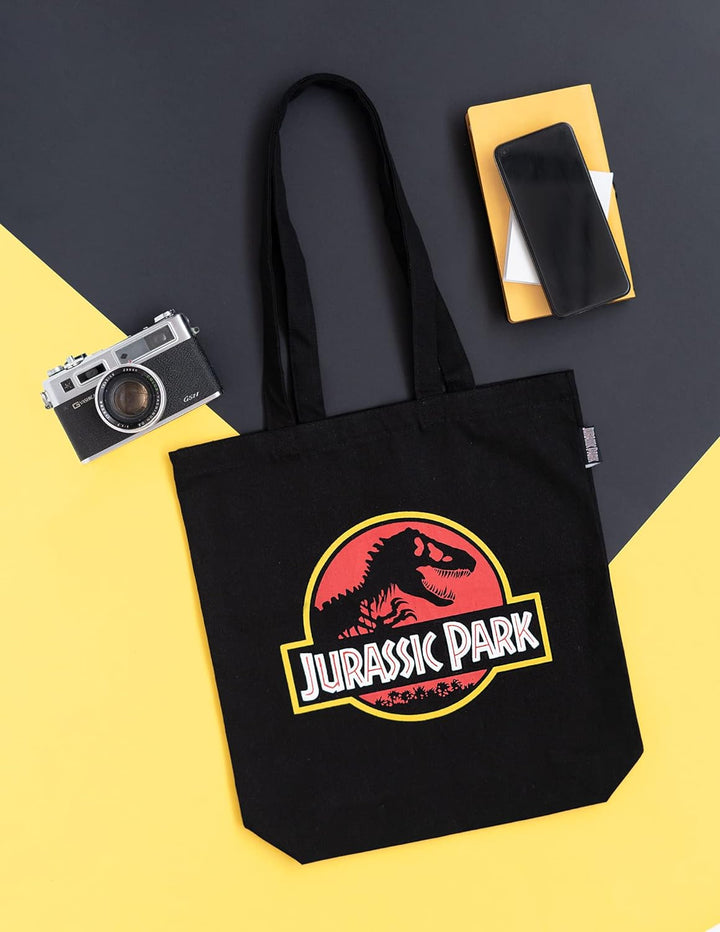 Official Jurassic Park Cotton Tote Bag - Cotton Shopping Bag - 14x15x4 inches |