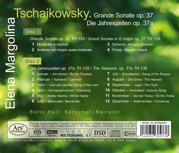 Tchaikovsky: GRANDE SONATE & THE SEASONS [Audio CD]