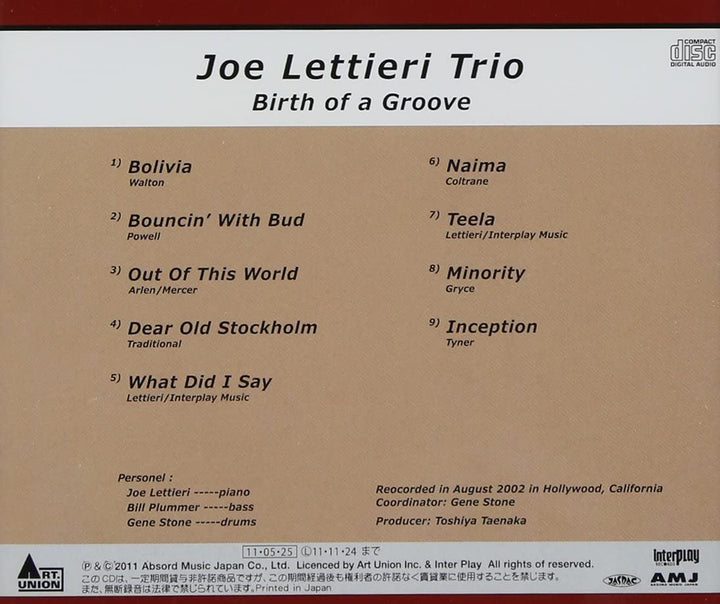 Joe Lettieri Trio - Birth of Group [Audio CD]