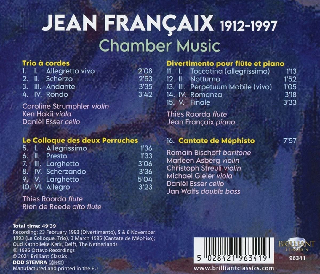 Francaix, Jean - Francaix Chamber Music [Audio CD]