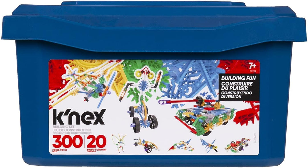 K'NEX 80202 Model Building Fun Tub Set, 3D Educational Toys for Kids, 300 Piece