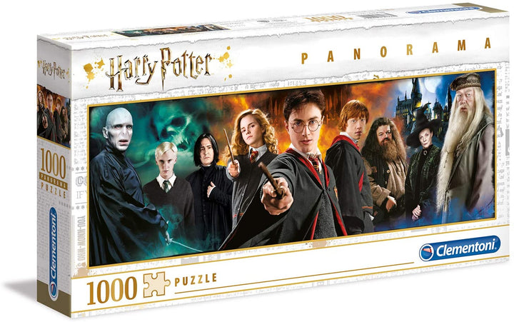 Clementoni 61883 - Rompecabezas panorámico - Harry Potter - 1000 piezas,