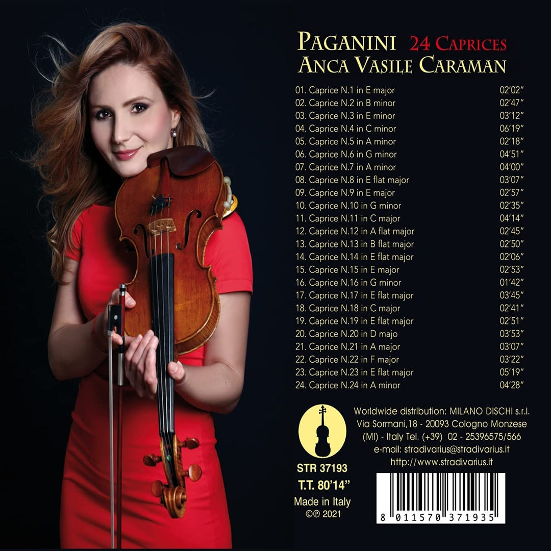 Anca Vasile Caraman - Paganini: 24 Caprices [Anca Vasile Caraman] [Stradivarius: STR37193] [Audio CD]