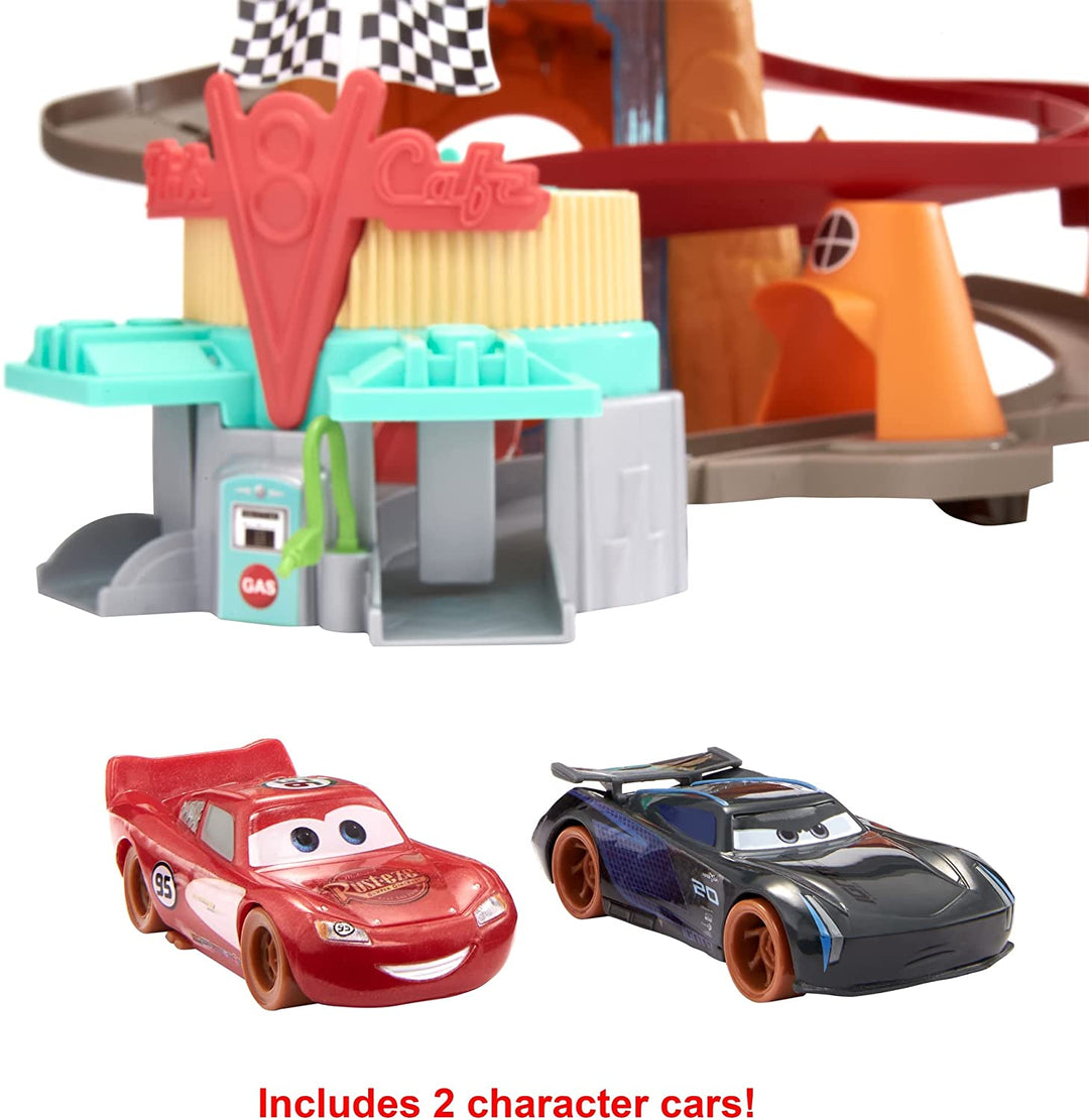 Disney and Pixar's Cars Radiator Springs Mountain Race Playset, Complete Racing Play with Two Vehicles, Gift for Cars Fans Ages 4 Years and Older