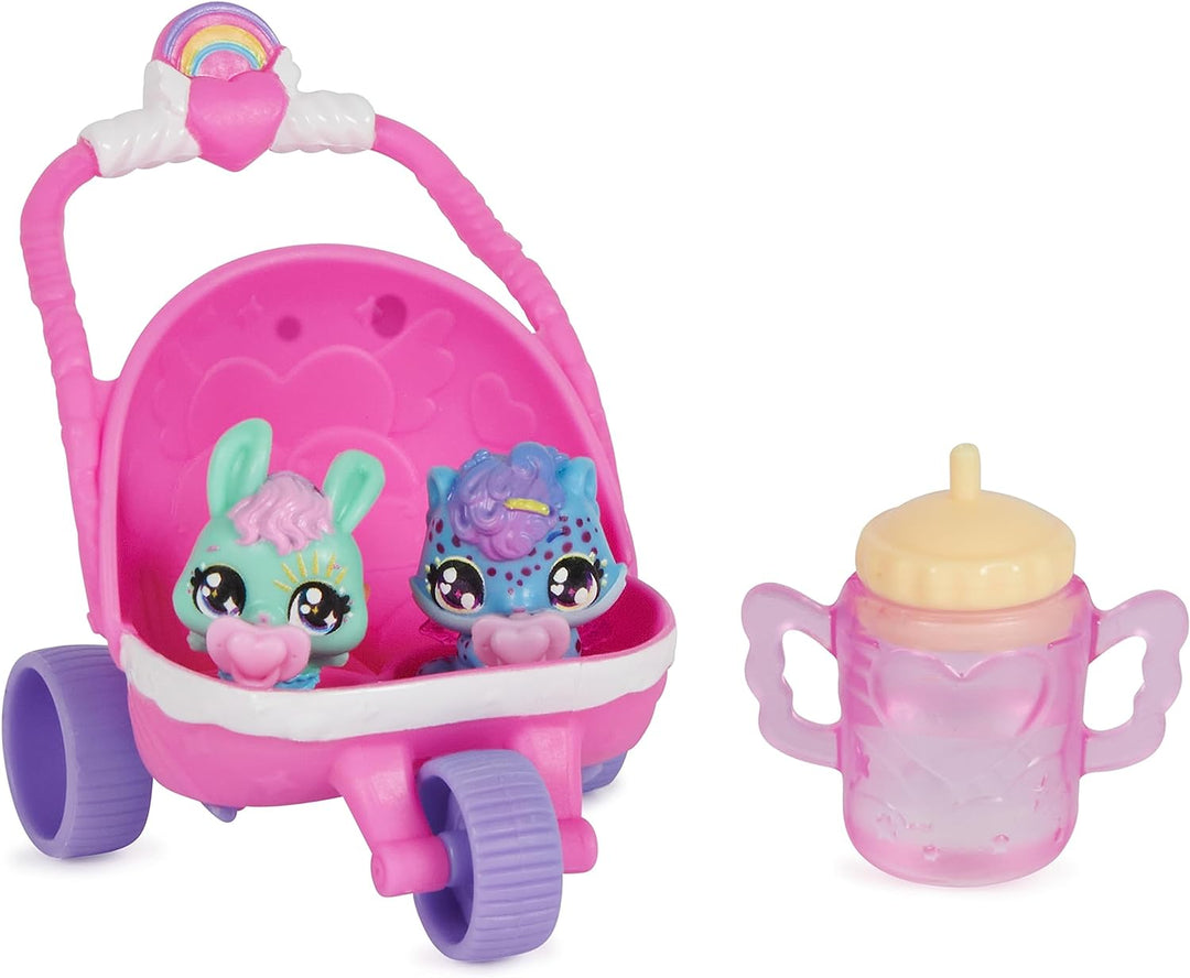 HATCHIMALS Alive, Hatch N' Stroll Spielset mit Kinderwagenspielzeug und 2 Minifiguren