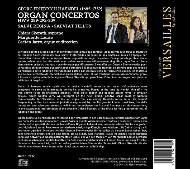 Haendel: Organ Concertos, Salve Regina & Saeviat tellus [Audio CD]