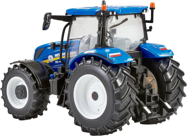 New Holland T6.175 Blue Power Tractor Replica, New Holland Tractor Replica Compatible with 1:32 Scale Farm Animals and Toys