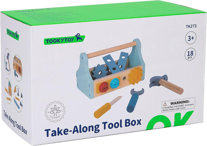 Tooky Toy TK273 Wooden Take-Along Tool Box