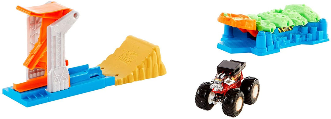 Hot Wheels Monster Trucks Launch and Bash Play Set